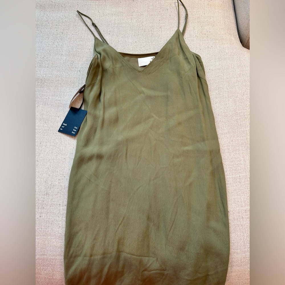 Vivienne Newt Green Slip Dress - Aritzia - Picture 1 of 4